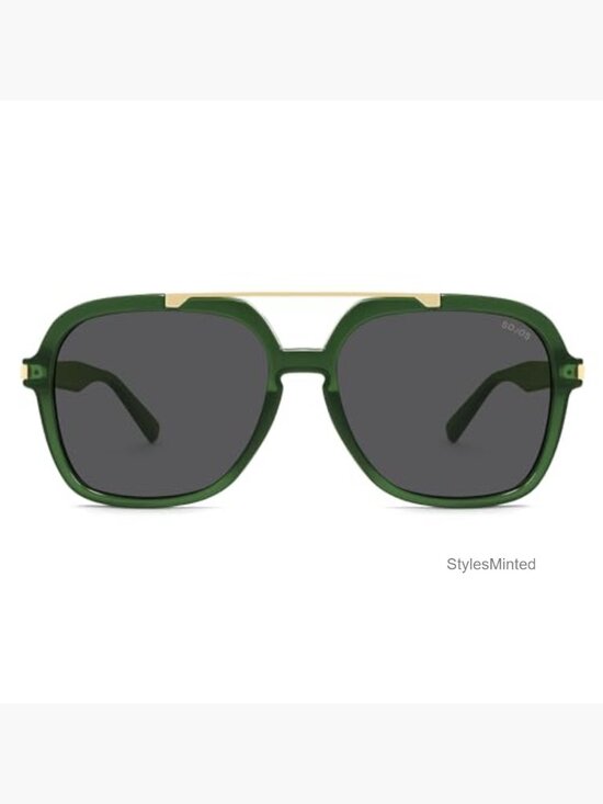 Big Trendy Polarized Aviator Sunglasses Retro Square Aviators main image 5